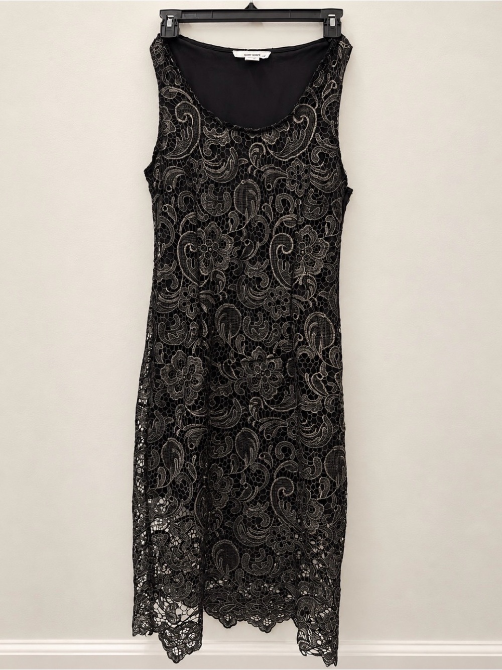 Sans Souci Black Lace Sheath Dress